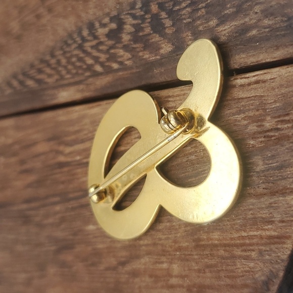 B221 cursive initial B monogram gift idea brooch estate‎ - Picture 2 of 2